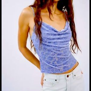 Velvet Cowls Neck Tank
